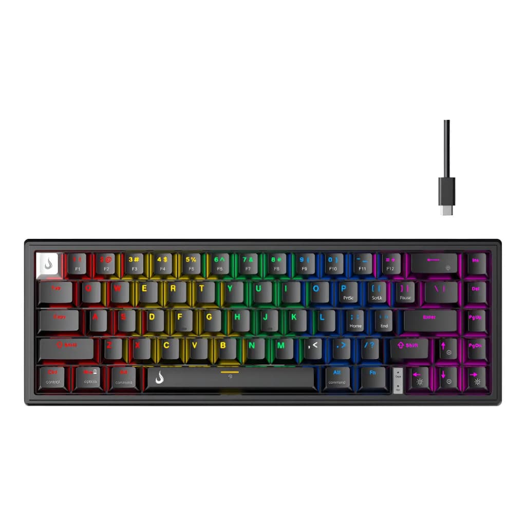 Teclado Mecânico Gamer Rise Mode GM1 Pro RGB Switch Outemu 65%