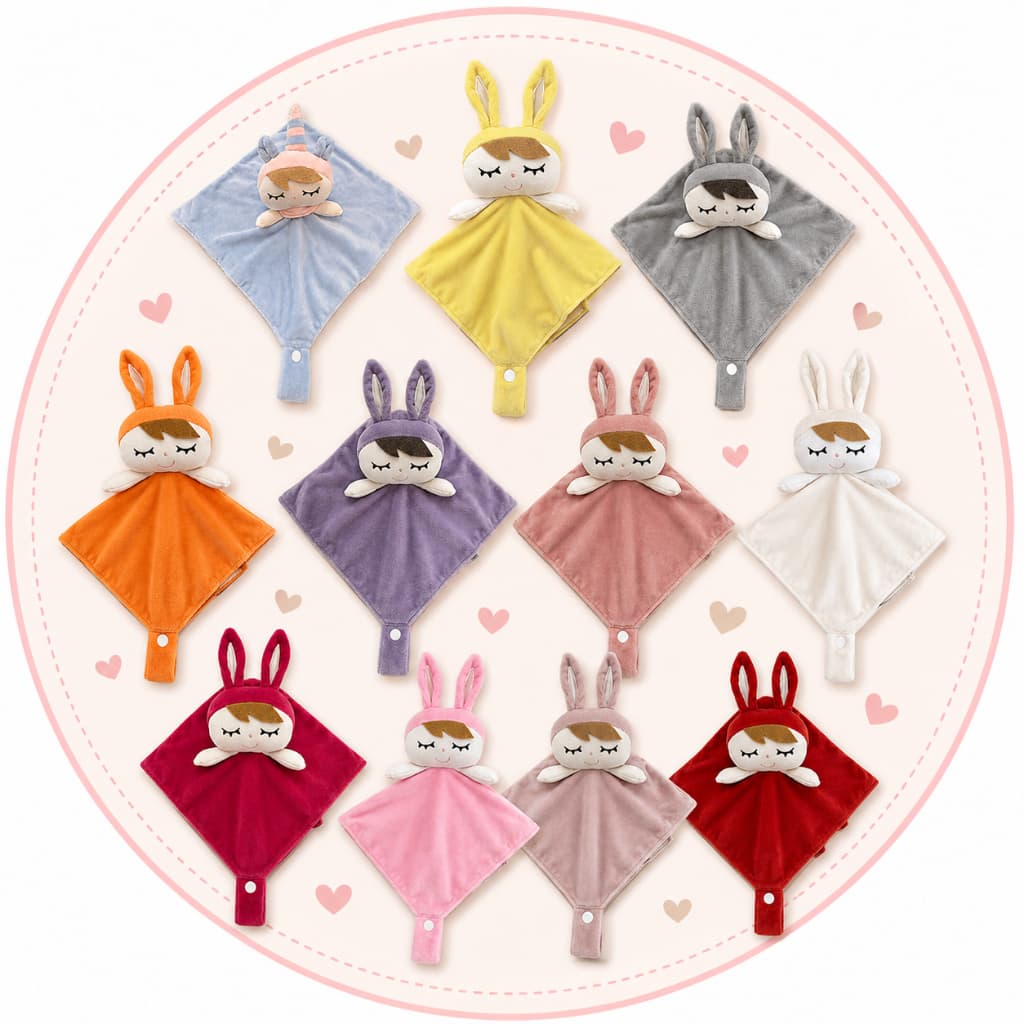 Naninha Bichinhos Bebe em Plush Prendedor Chupeta Dreamtoo Coelho Vermelho Rosa Unicórnio Pink Lilás