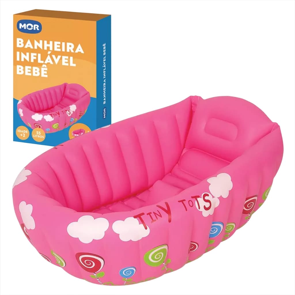 Banheira Inflável Infantil Banheira Para Banho Do Bebê Banheira Bebê Portátil Love Mor 55 Litros