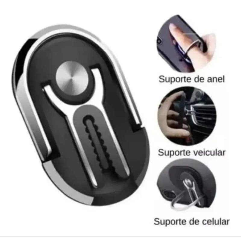 Suporte para celular 3 em 1, Suporte de anel, Suporte para carro e suporte de mesa