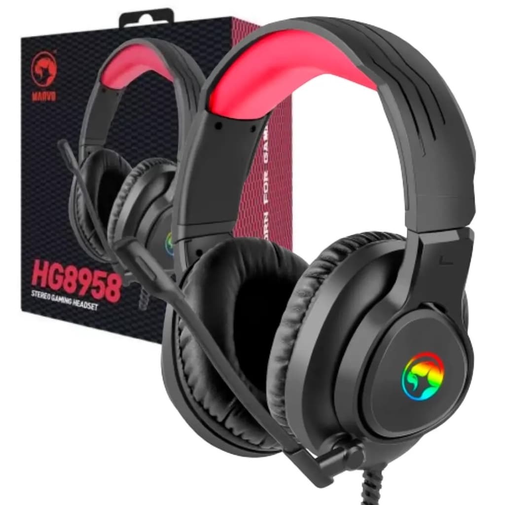 Headset Estéreo HG8958 Gamer USB PC Notebook Alta Performance Fone com Microfone Top Marvo