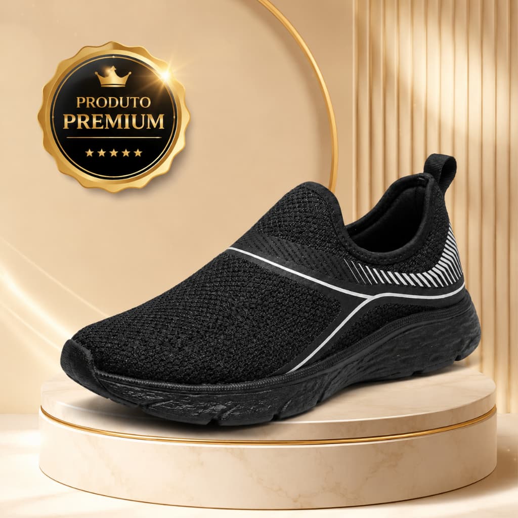 Tênis Slip On Esportivo Masculino Leve Flexível Ideal para Caminhada e Trabalho