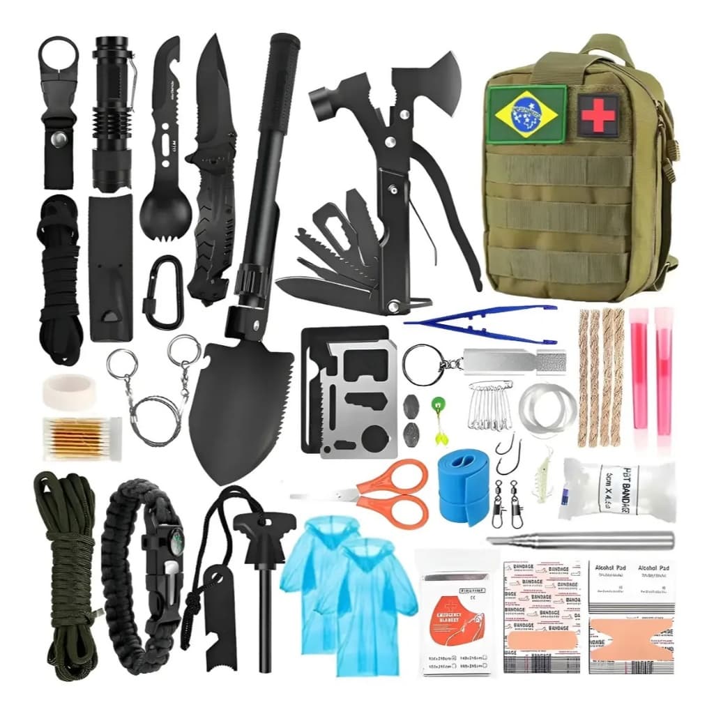 Emergency Backpack Items Survival Kit First Aid Outdoor Use De SobrevivêNcia Primeiros Socorros EmergêNcia Trekking Para