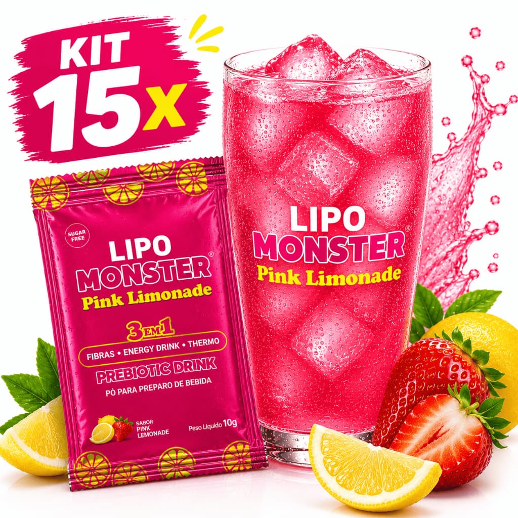 Kit 15x Sache Energético em Pó 3em1 Pre Treino Termogênico Funcionamento intestinal - Feminino