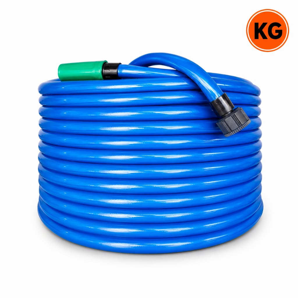 Mangueira Jardim Siliconada Kit Completo Reforçada 50/30/25/20/15/10m Azul Resistente Antitorção