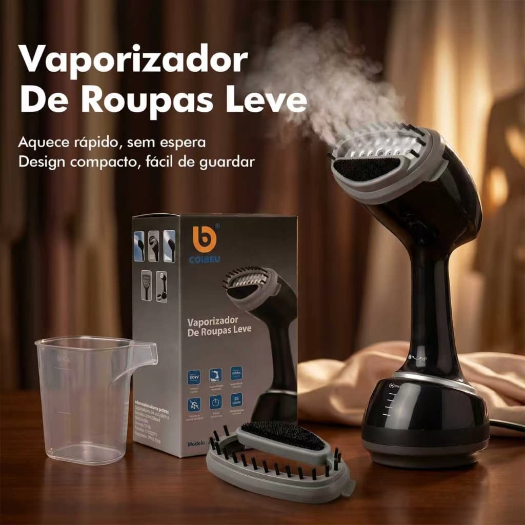 Passadeira A Vapor Portátil Vaporizador Ferro Luxo 127V roupas estofados e cortinas sem amassados
