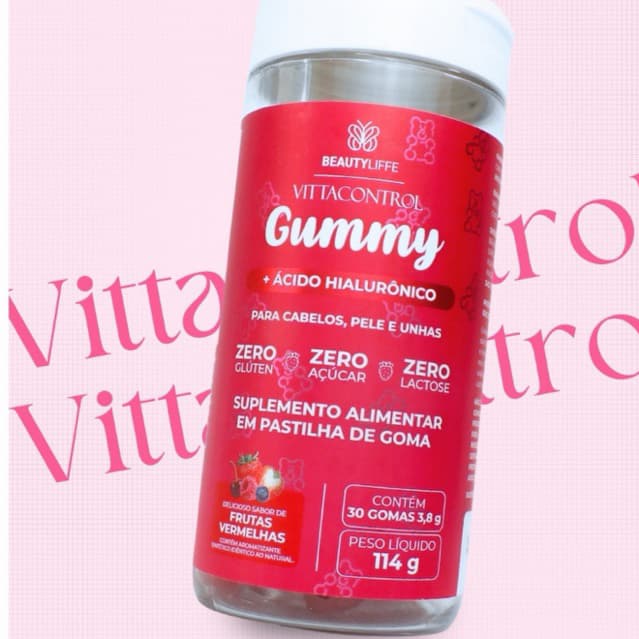 Vitamina Capilar Gummy + Ácido Hialurônico Vittacontrol ZERO SUPER CONCENTRADO