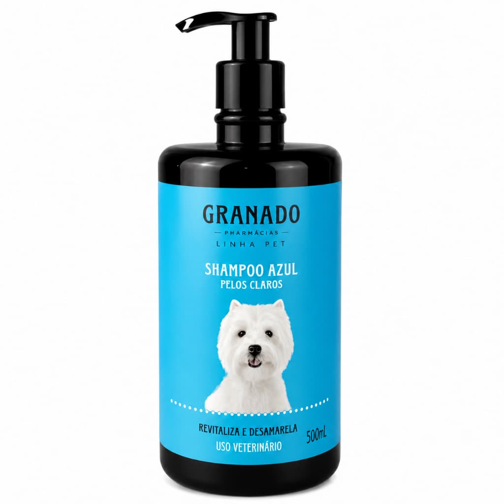 Shampoo para Cachorro Pelos Claros Granado Pet Azul 500ml