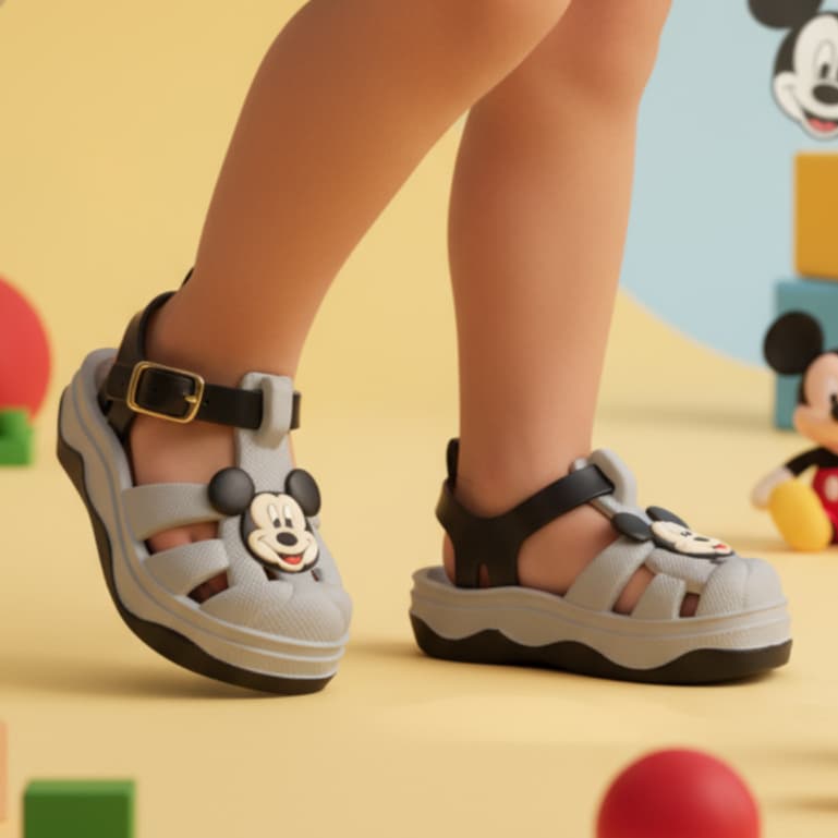 Sandália infantil Mickey Menino Leve Confortável Antiderrapante