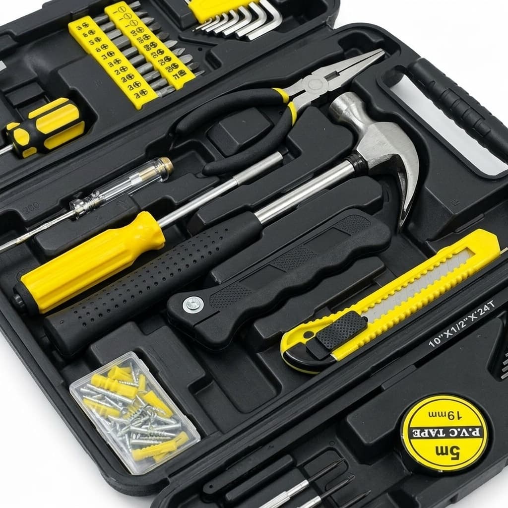 Kit Jogo Ferramentas 200 Peças Aço Carbono Completo Maleta Organizadora Profissional