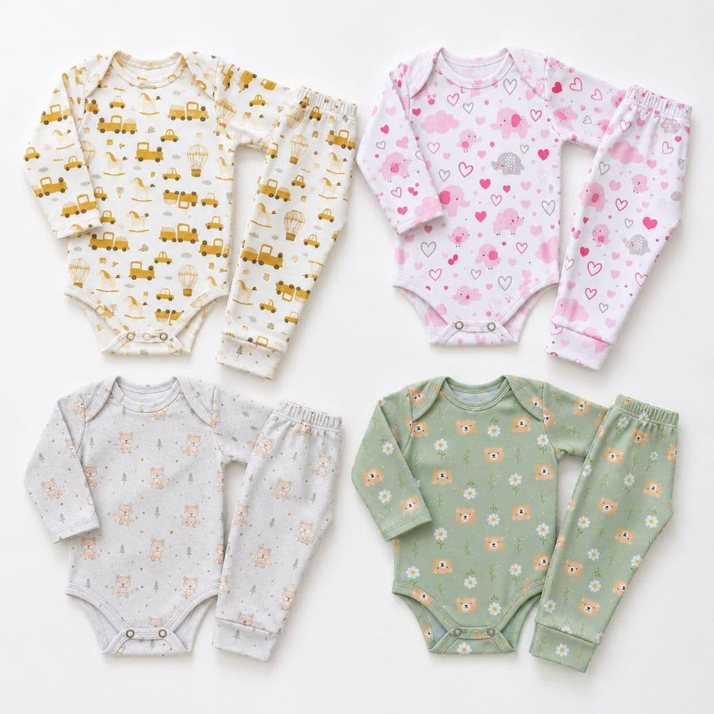 Conjunto Térmico Bebe Peluciado Quentinho Body + Calça Roupa de Bebe Menina ou Menino Inverno
