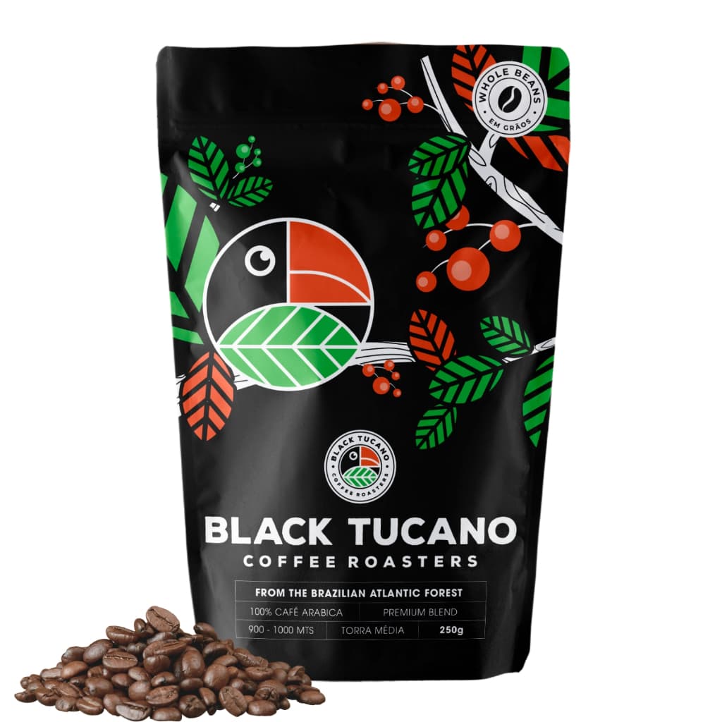 Café Especial Black Tucano Premium Blend Torrado e em Grãos 250g