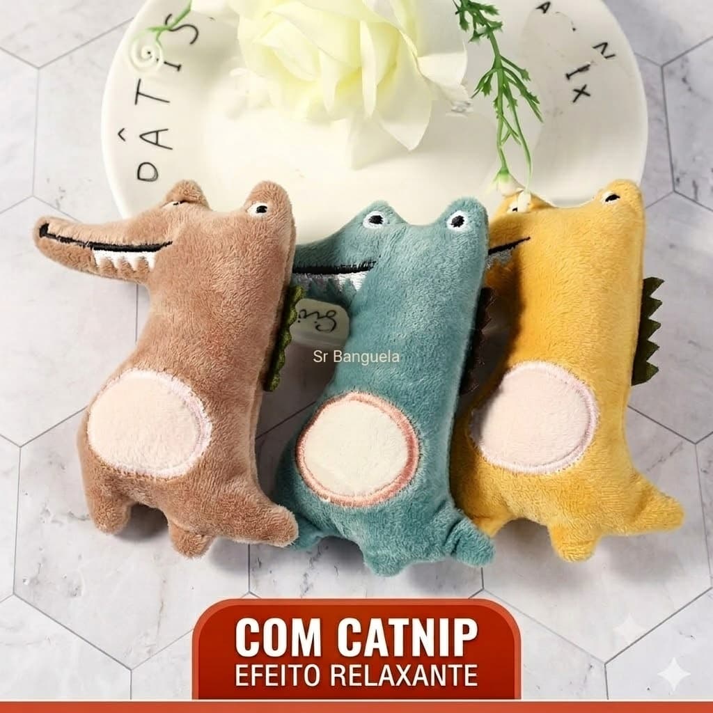 Brinquedos Mordedor Pelúcias com Catnip para GATOS Pets Interativo Macio Antiestress  ENVIO IMEDIATO