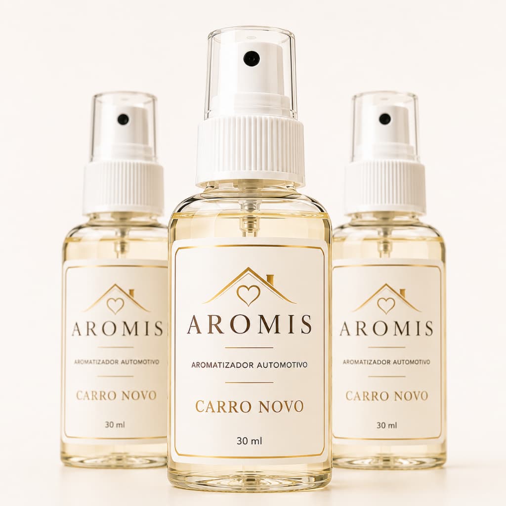 KIt Cheirinho  Carro Novo 30ml Spray Premium Perfume Para Carro 1 2 3 Unidades