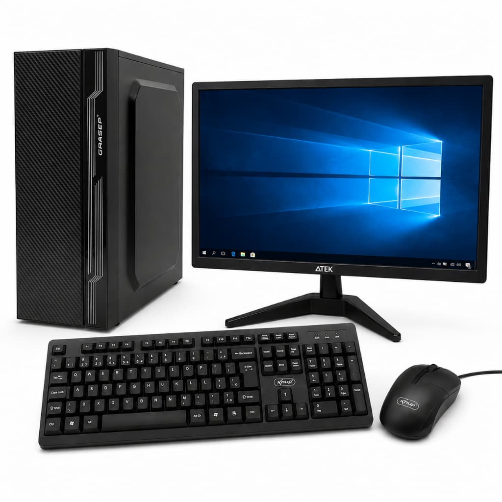 Computador Completo Intel Core i5 8GB SSD 256GB Monitor 20" WiFi Teclado e Mouse Home Office
