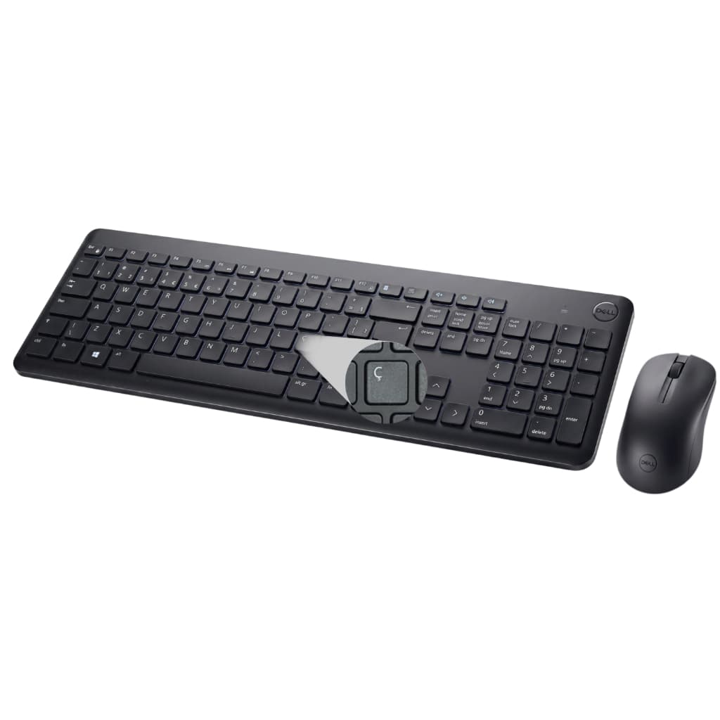 Teclado E Mouse Sem Fio Dell KM3322W Preto Com Ç Abnt2