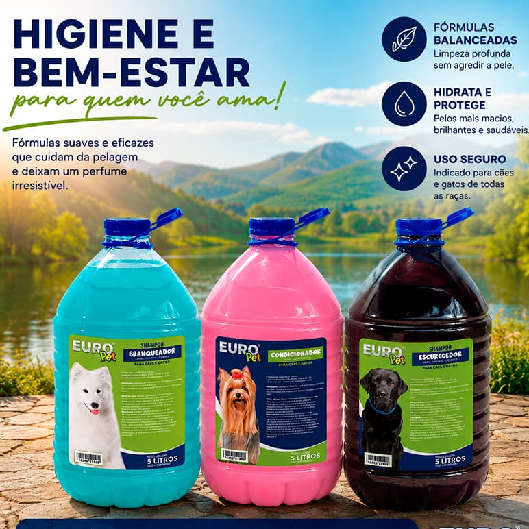 Shampoo para Cães e Gatos 5 Litros – Limpeza Profunda e Cuidado Suave MELHOR PREÇO