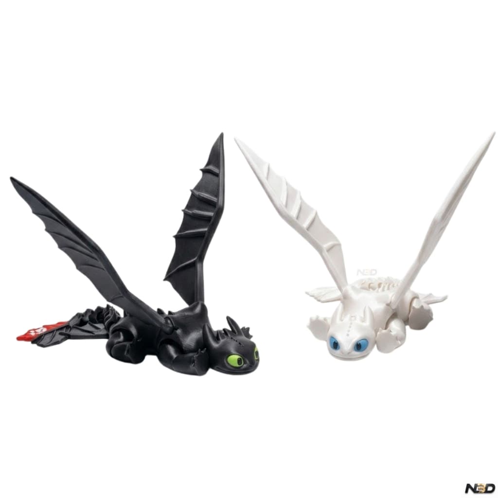 Banguela Fúria da Luz Bonecos Como Treinar Seu Dragão Toothless Light Fury Dragão Articulado