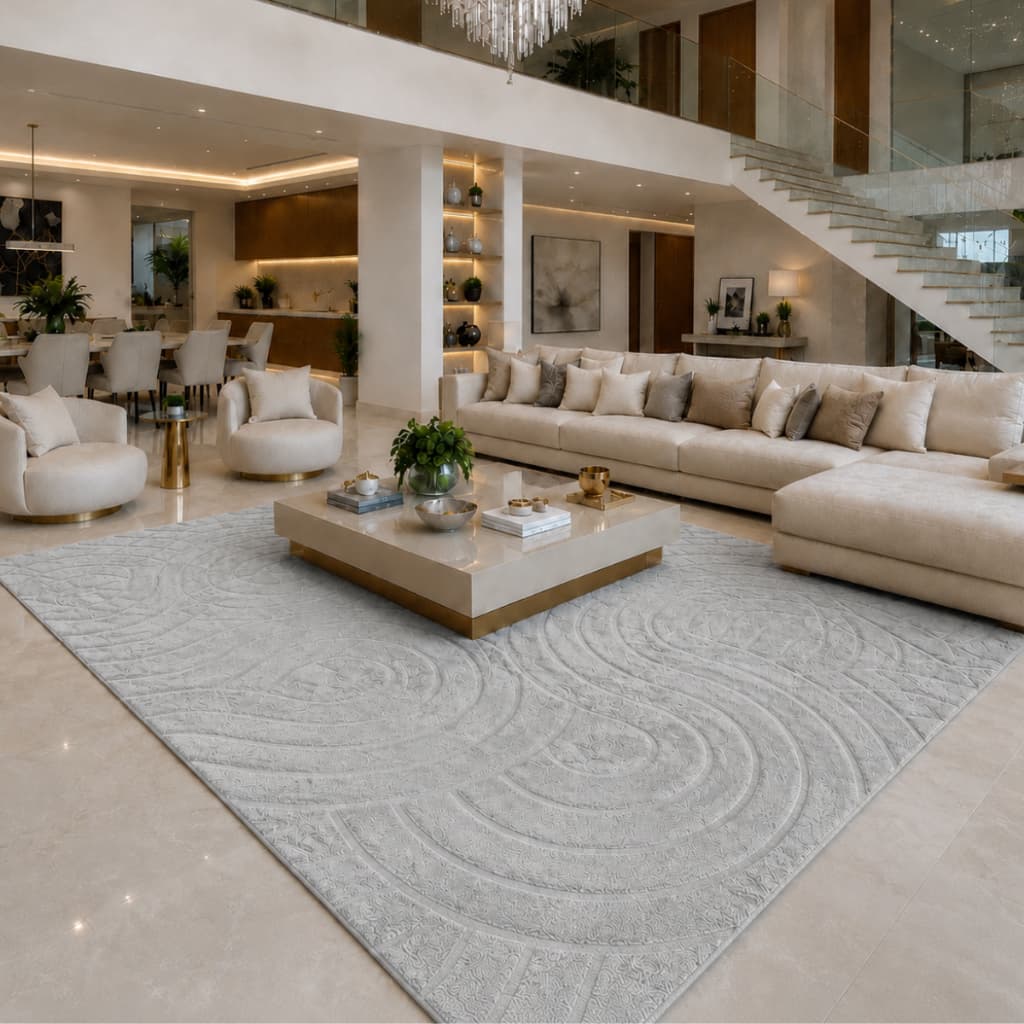 Tapete Sala Quarto Califórnia 200x240 Relevo Macio Antiderrapante Luxo