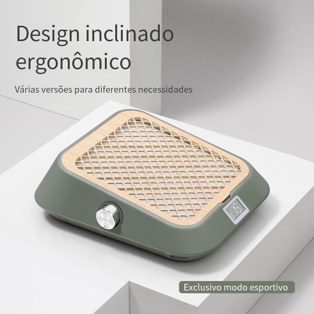 Aspirador de Pó para Unhas MR NAIL Profissional Coletor Nail Dust Motor Brushless Recarregável com Fio