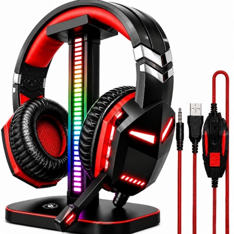 Headset Fone Gamer LED RGB, PS4, PS5, XBOX, Tablet, Pc, Notebook,Gamer