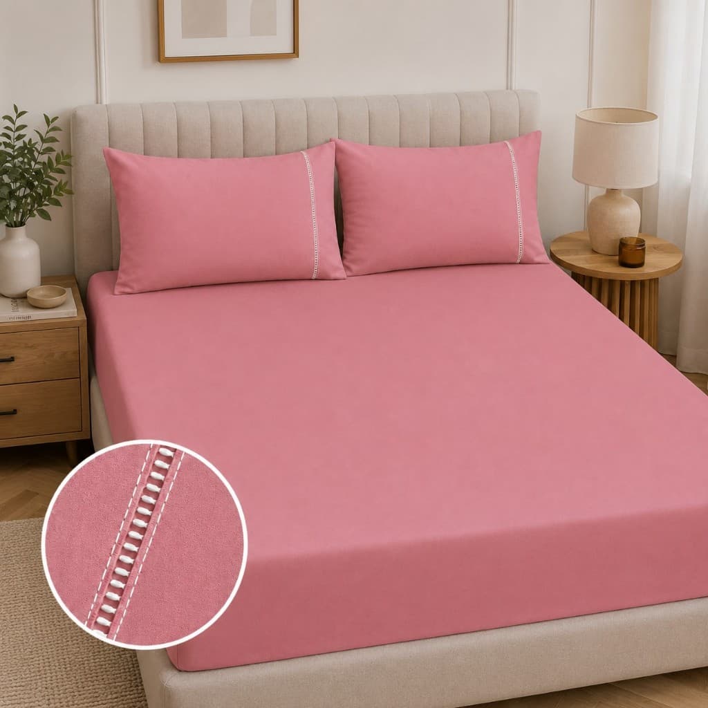 Jogo de Lençol 400 Fios Cama Casal Queen Solteiro King Extra Macio 02 e 03 Peças Com Fronhas Ponto Palito