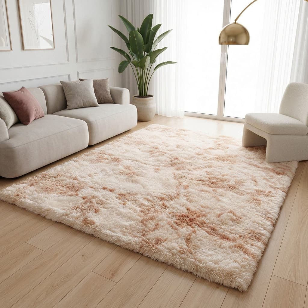 Tapete Sala 1,00x1,50m Peludo Felpudo Pelo Alto Macio Antiderrapante Várias Cores