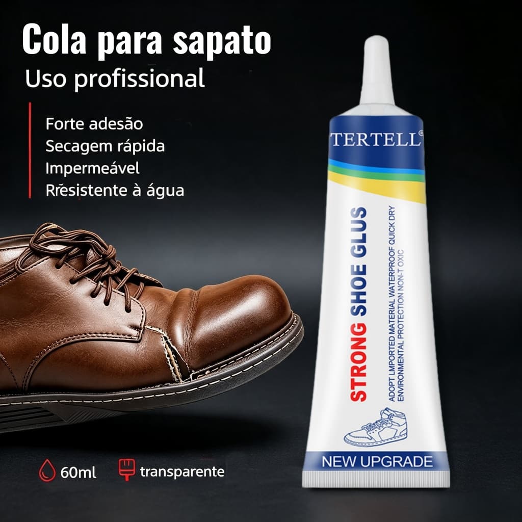 Cola Transparente Para Reparo De Sapatos – Adesivo À Prova D'água Fixação De Solas , Saltos E Bolsas (60ml)