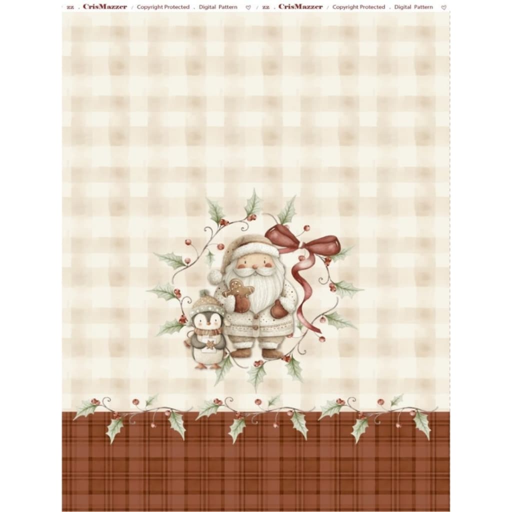 Tecido Patchwork 70X50 Pano de Copa Vermelho Natal Sarja PCD49