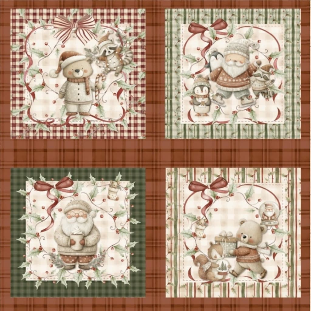 Tecido Patchwork Digital Painel Natal D10/132