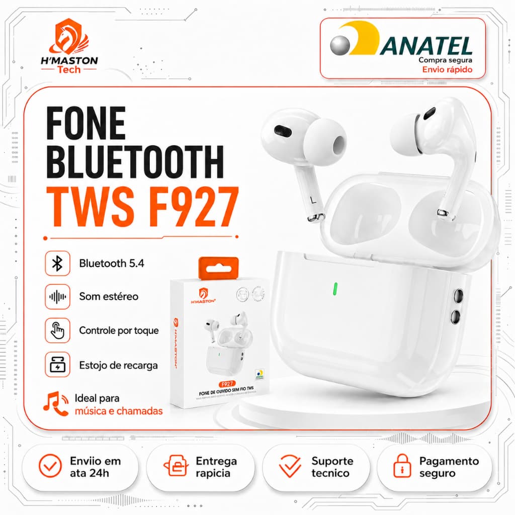 H‘maston F927 Fone De Ouvido Bluetooth Sem Fio Fone Sem Fio Bluetooth Fone De Ouvido Sem Fio Bluetooth