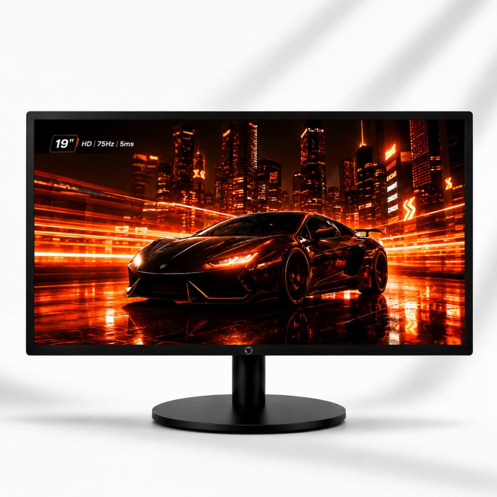 MONITOR GAMER BRAZILPC 19 POLEGADAS LED WIDESCREEN HDMI/VGA 20BPC-WR 75HZ PRETO ALTA PERFORMANCE GAMER
