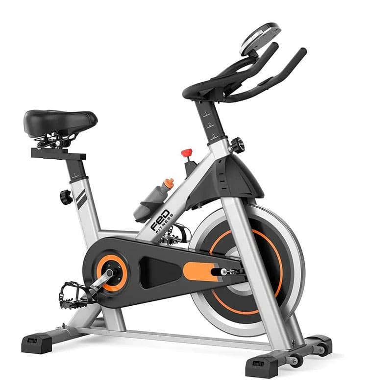 FED Bicicleta Ergométrica Spinning Profissional 16KG Bluetooth APP Silenciosa 100 Níveis 150KG