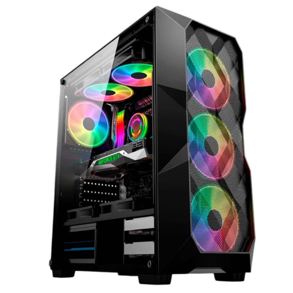 Computador Cpu Pc Gamer Ryzen 5 2400G 16GB DDR4 SSD 256GB NVMe Wifi Preto Bivolt