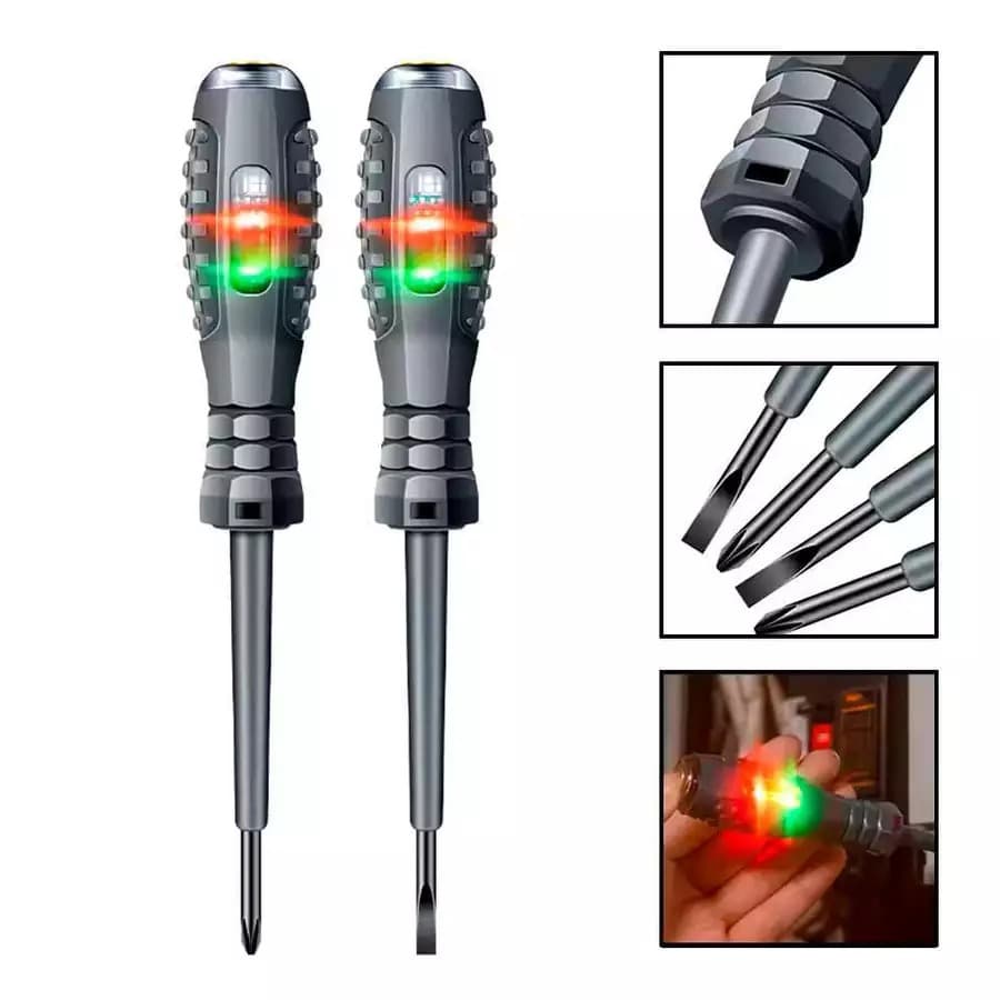 Caneta Elétrica De Medição De Luz Colorida De Alto torque,Chave De Fenda, Phillips Quebra  Fio Dedicada Para Eletricista