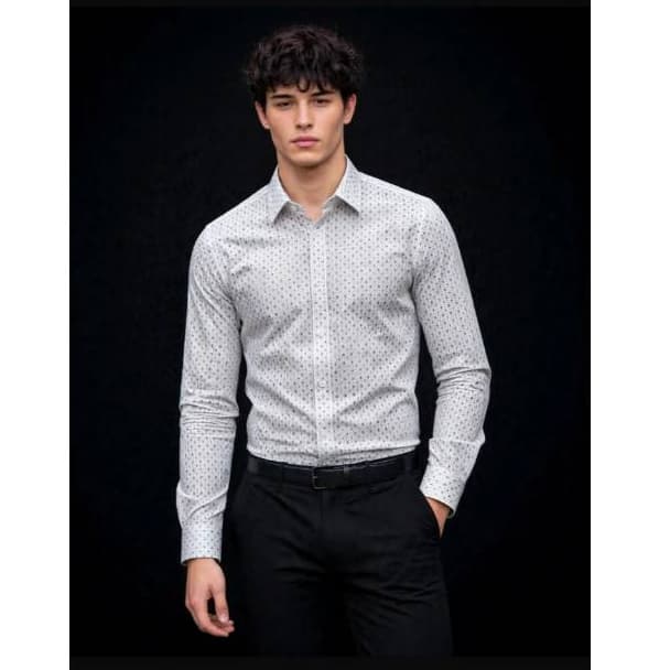 Camisa Social Masculina Estelar Slim Fit Elastano