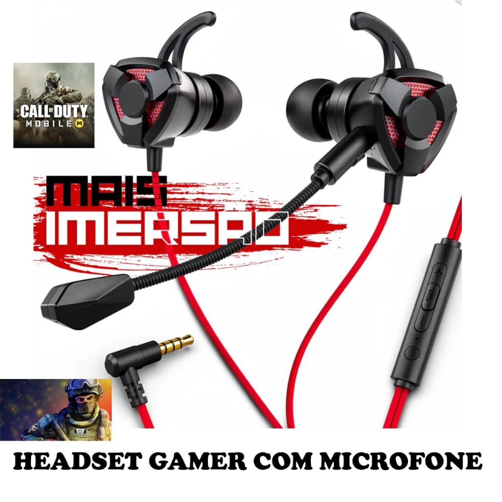 Fone Headset Gamer P3 c/ Microfone destacável PC Notebook PS4 Xbox  Celular com Qualidade e maior Imersão entrega rapida