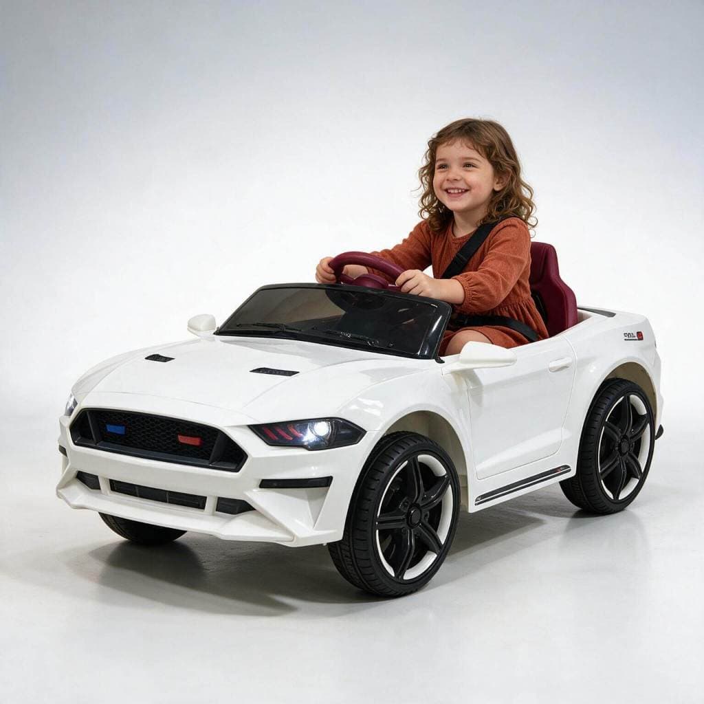 Mini Carro Elétrico Infantil Esportivo 6V Bivolt Recarregável Controle Remoto Farol LED USB MP3