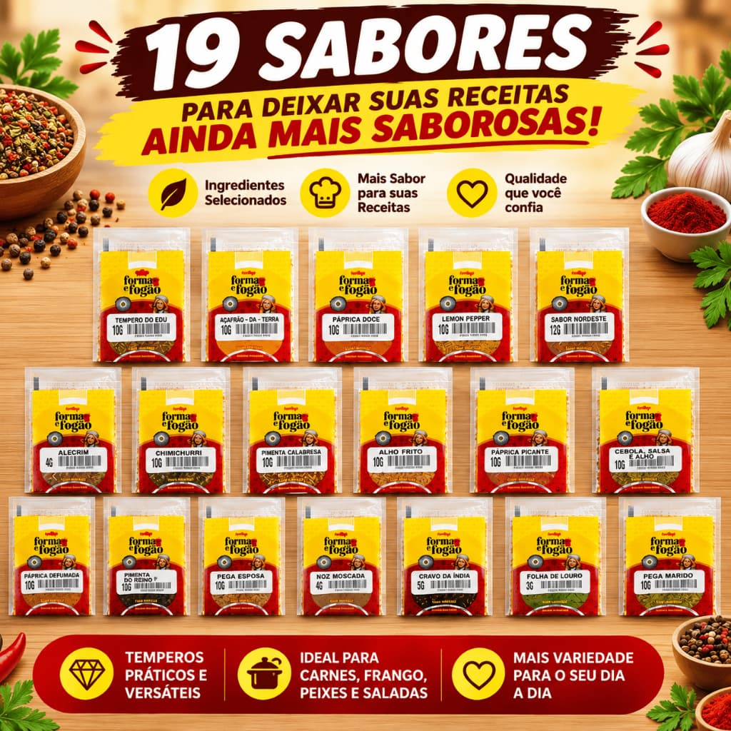 Temperos Secos Mix de 19 Temperos – Mais Sabor no Dia a Dia