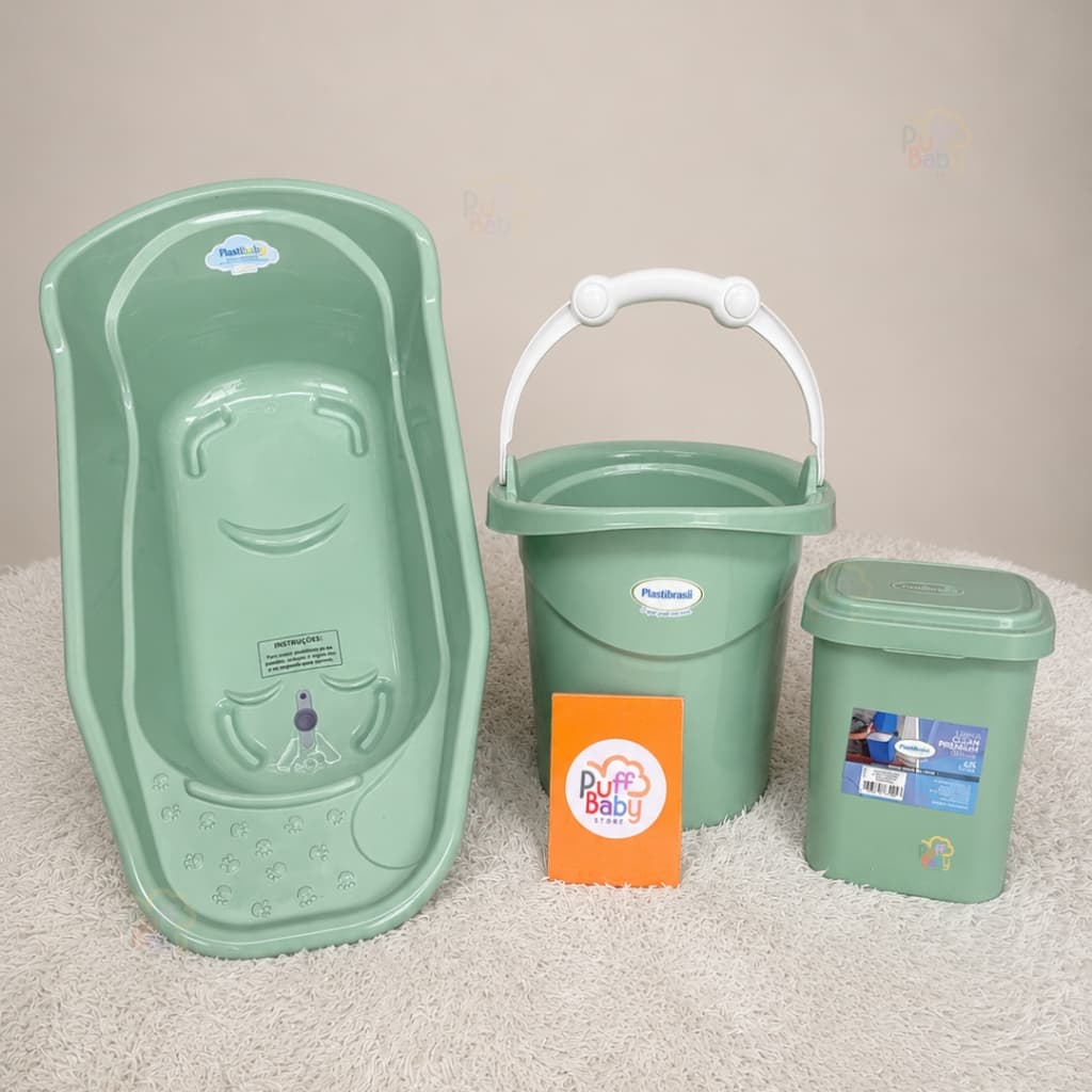Banheira de bebe Balde 11 litros lixeira 4,5 litros banho infantil