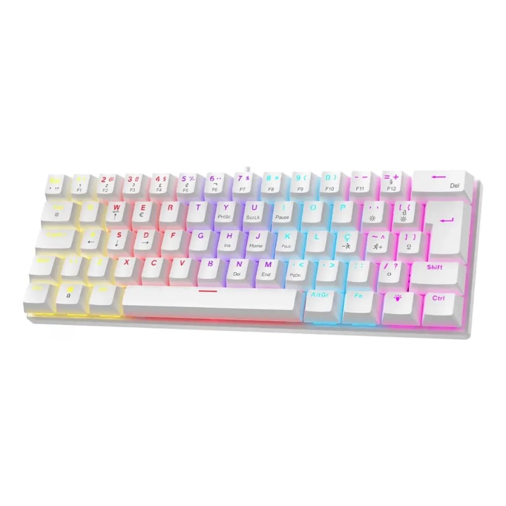 Teclado Mecanico Gamer Ninja 60% Switch Blue ABNT2 Rainbow