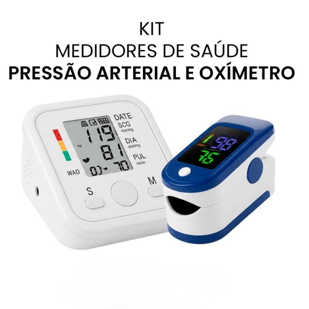 Aparelho de Pressão Digital + Oxímetro de Dedo