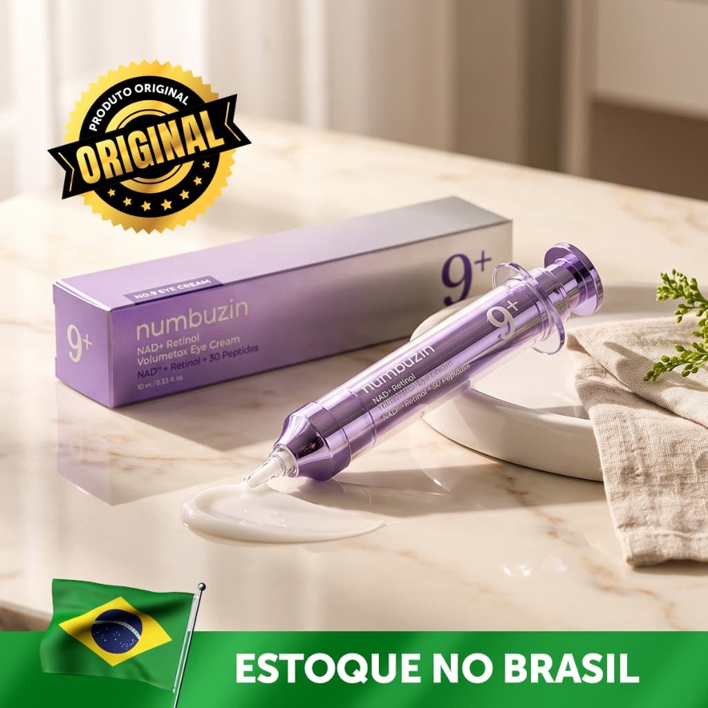 Numbuzin No.9 NAD+ Retinol Creme para Olhos Coreano Anti-idade Antissinais Firmador Área dos Olhos K-Beauty