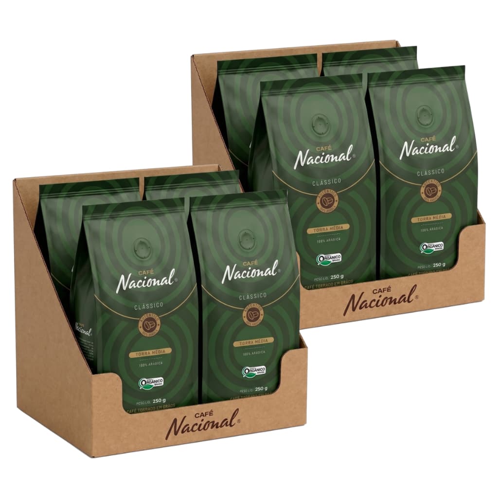 Café Torrado Em Grãos - Torra Média - 100% Arábica Gourmet - Aromático e Equilibrado - Café Nacional Clássico 2kg