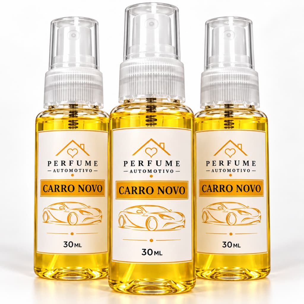 Kit 1/2/3 Cheirinho CARRO NOVO Spray Automotivo Aromatizante para Carro 30ml