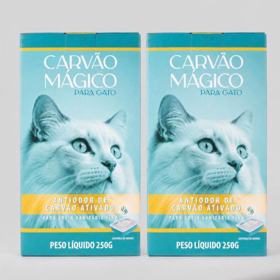 Kit 2un antiodor 100% natural para areia sanitária para gato