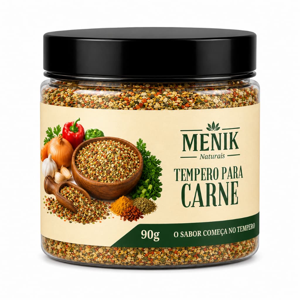 Tempero Para Carne Natural Menik Naturais 90g Condimentos e Temperos