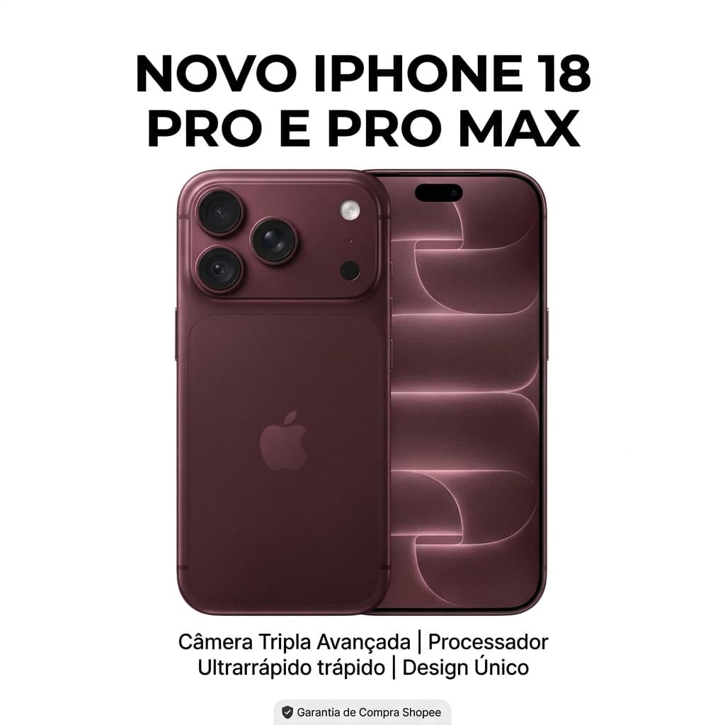 Novo Apple iPhone 18 Pro ou Pro Max  Envio Imediato e Nota Fiscal com 256gb