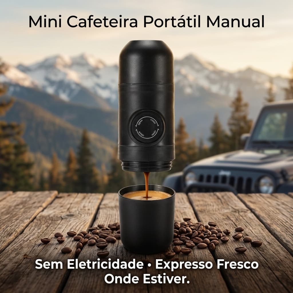 Mini Cafeteira Portátil Manual Viagem Camping Café Expresso