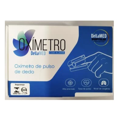 Oxímetro DellaMED Oxímetro de Pulso de Dedo com Alarme Alta Precisão